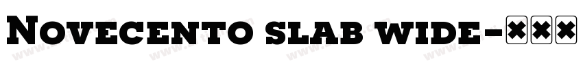 Novecento slab wide字体转换